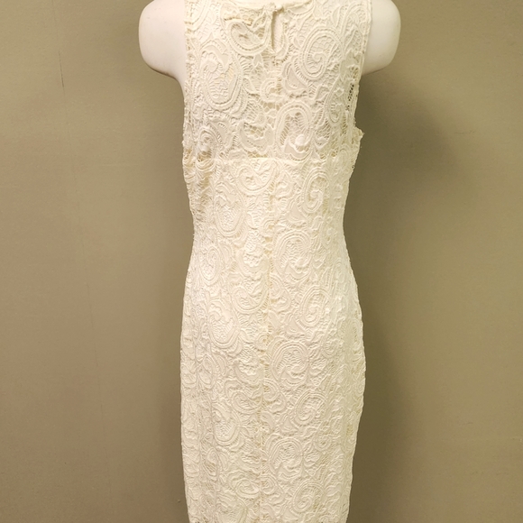 Wishful Park Ivory Embroidered Lace Scalloped Hemline Sleeveless Dress Sz XXL - Picture 7 of 14